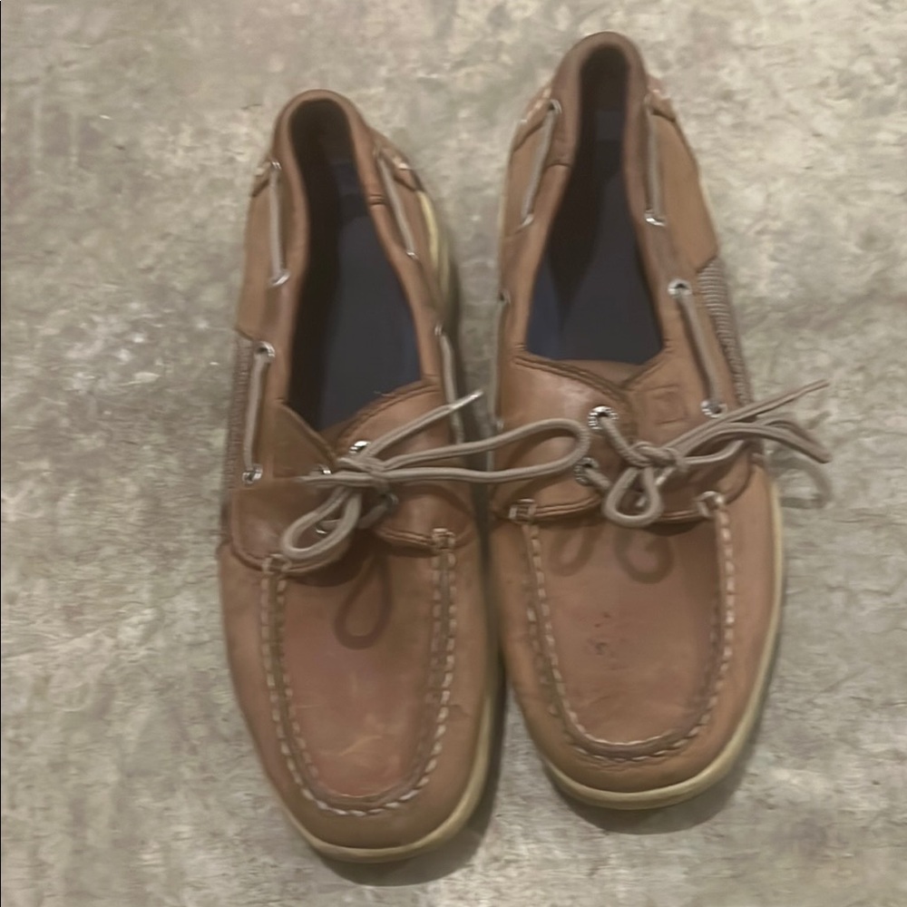 Sperry Brown Boat Shoes with Moccasin Construction
